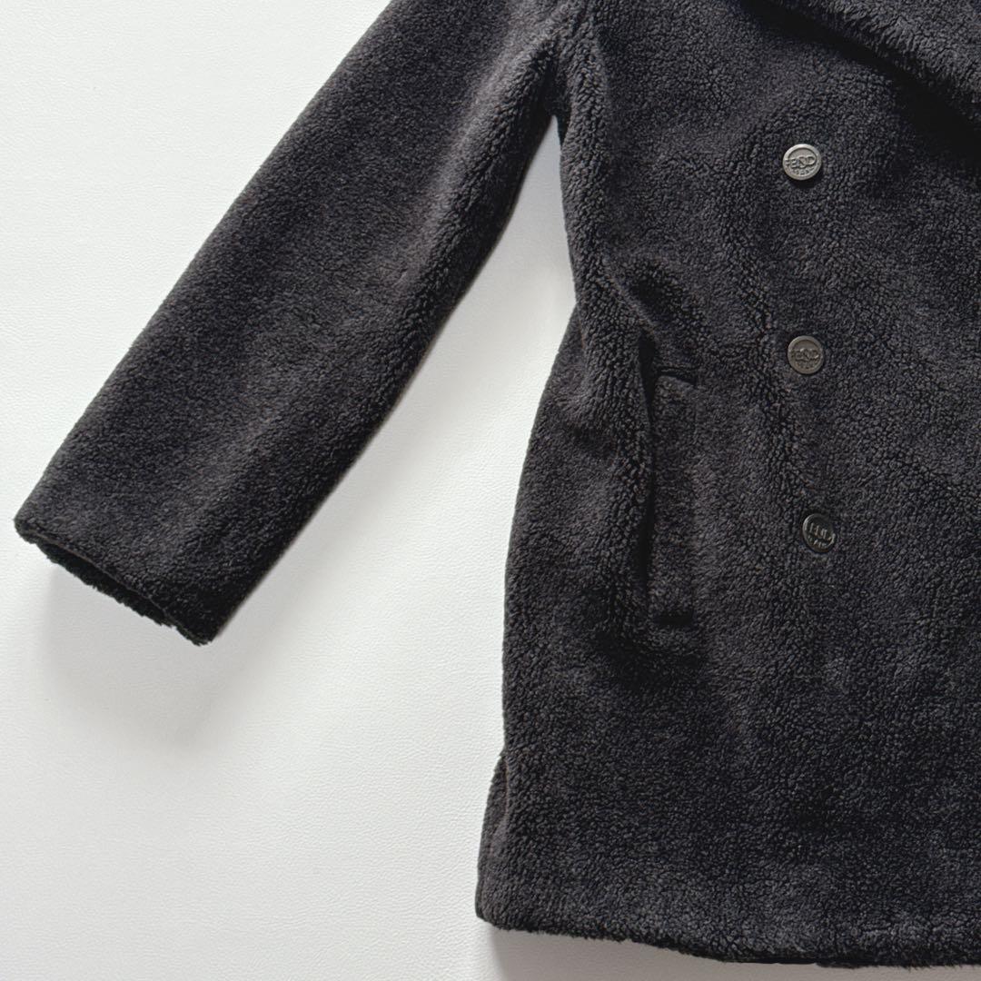 【美品】FENDI フェンディ　ボアコート トレンチ　ダブル　ロゴボタン