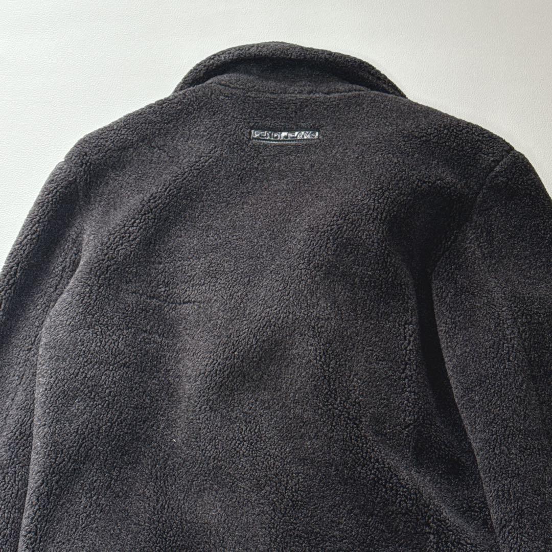 【美品】FENDI フェンディ　ボアコート トレンチ　ダブル　ロゴボタン