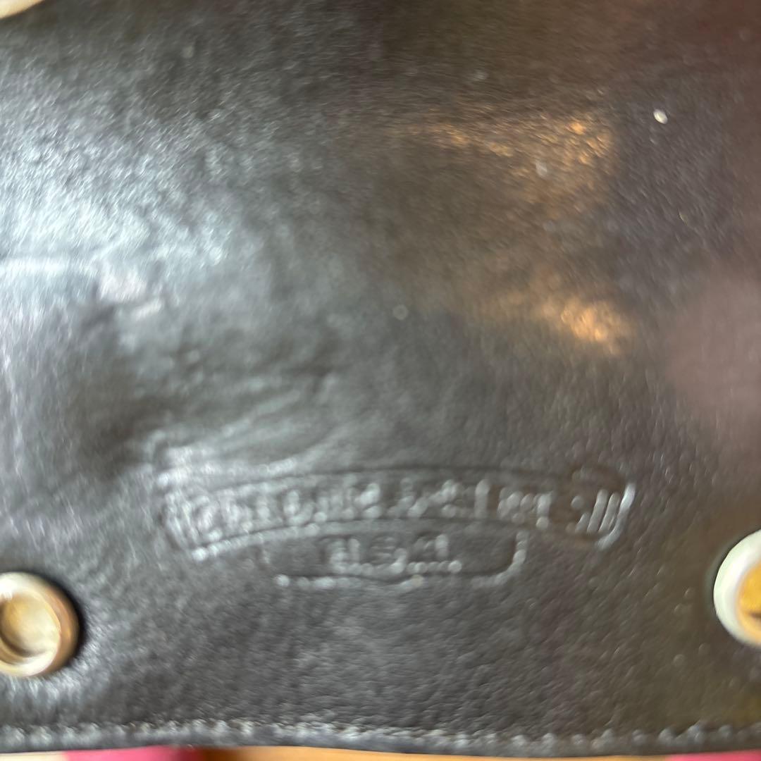 クロムハーツブラックレザー キーケース スナップボタン