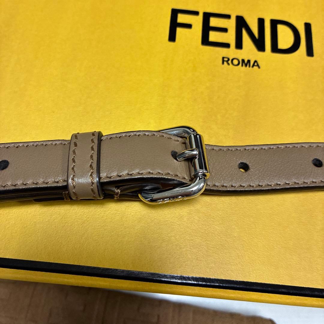Fendi ブラウン スエード ショルダーバッグ