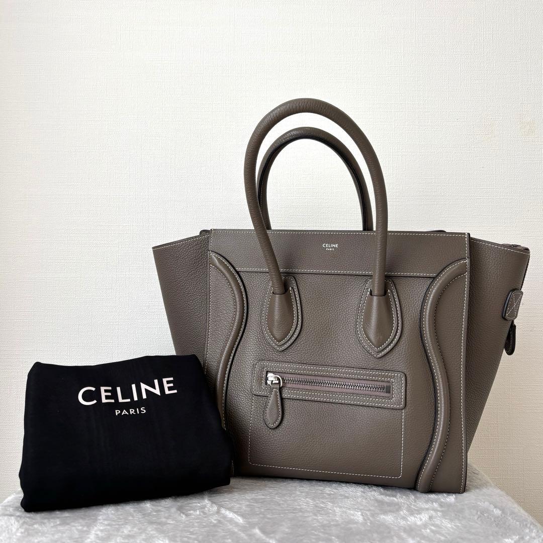 【週末限定】国内百貨店購入◆極美品 セリーヌ ラゲージ マイクロ スリ 保存袋付