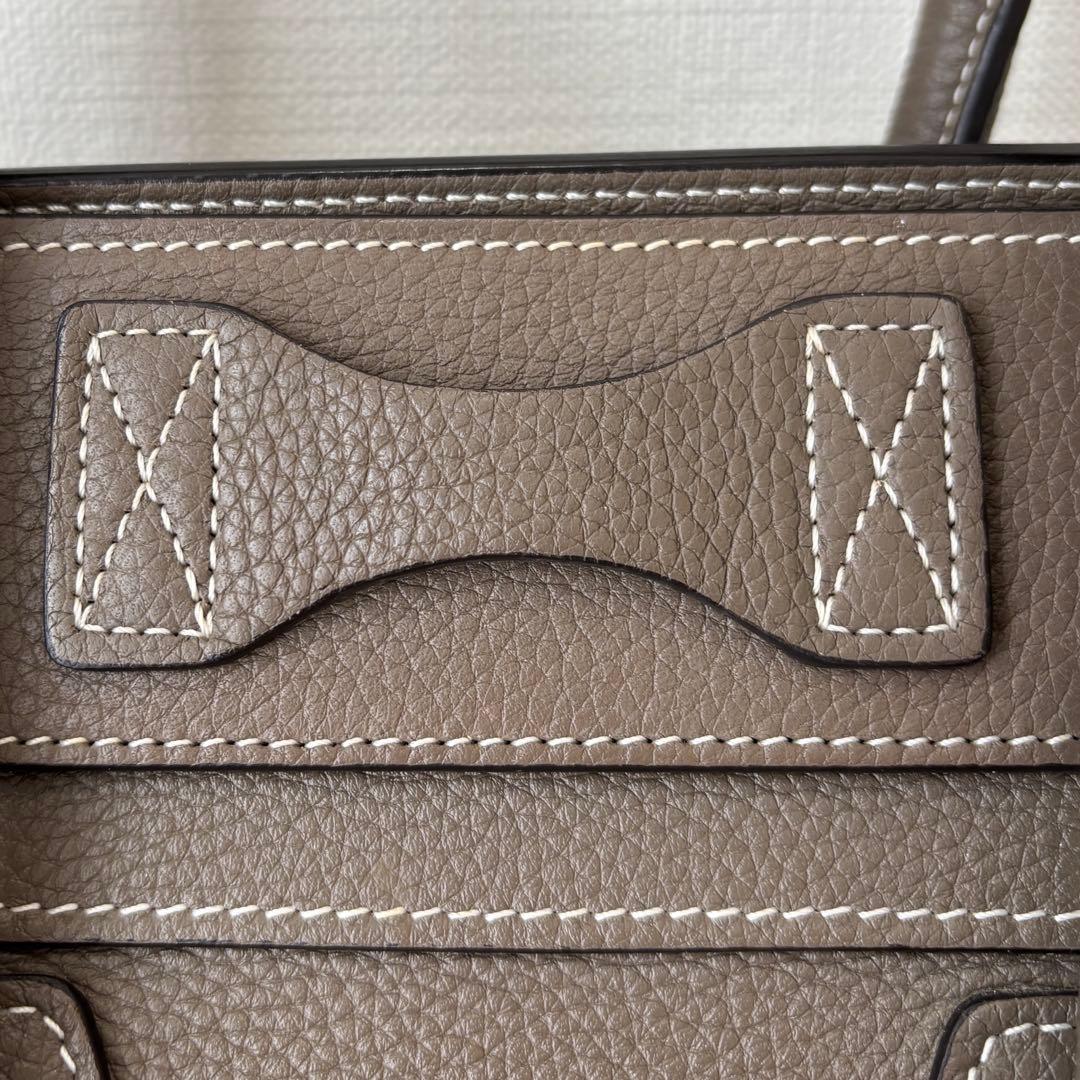 【週末限定】国内百貨店購入◆極美品 セリーヌ ラゲージ マイクロ スリ 保存袋付