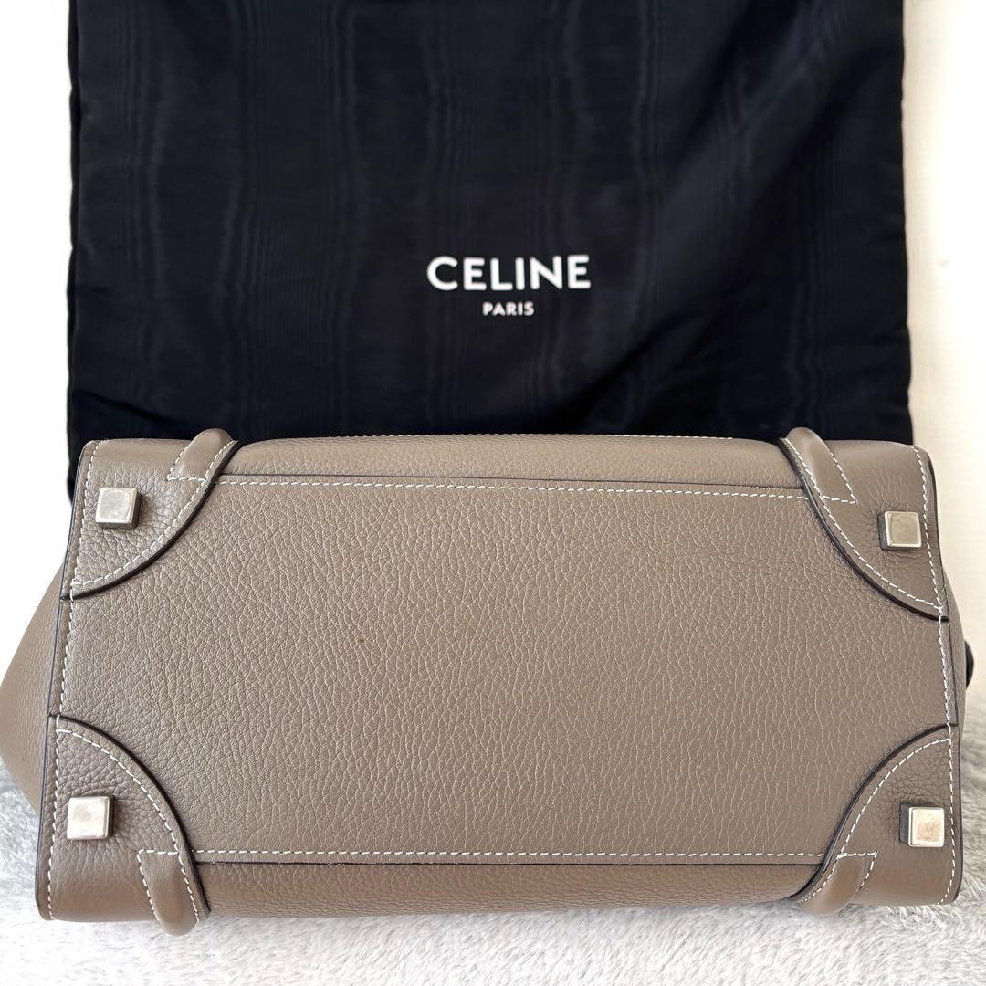 【週末限定】国内百貨店購入◆極美品 セリーヌ ラゲージ マイクロ スリ 保存袋付