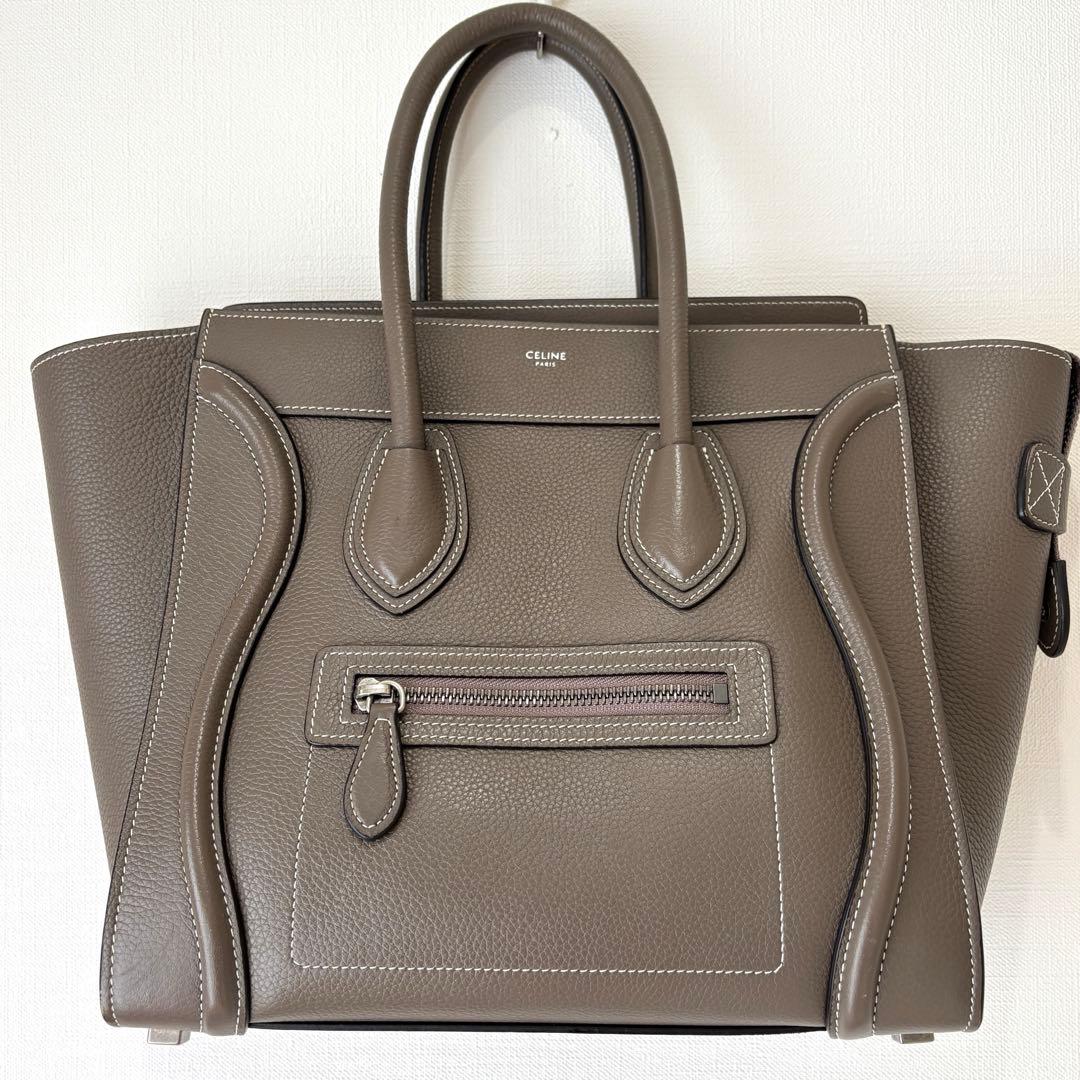 【週末限定】国内百貨店購入◆極美品 セリーヌ ラゲージ マイクロ スリ 保存袋付