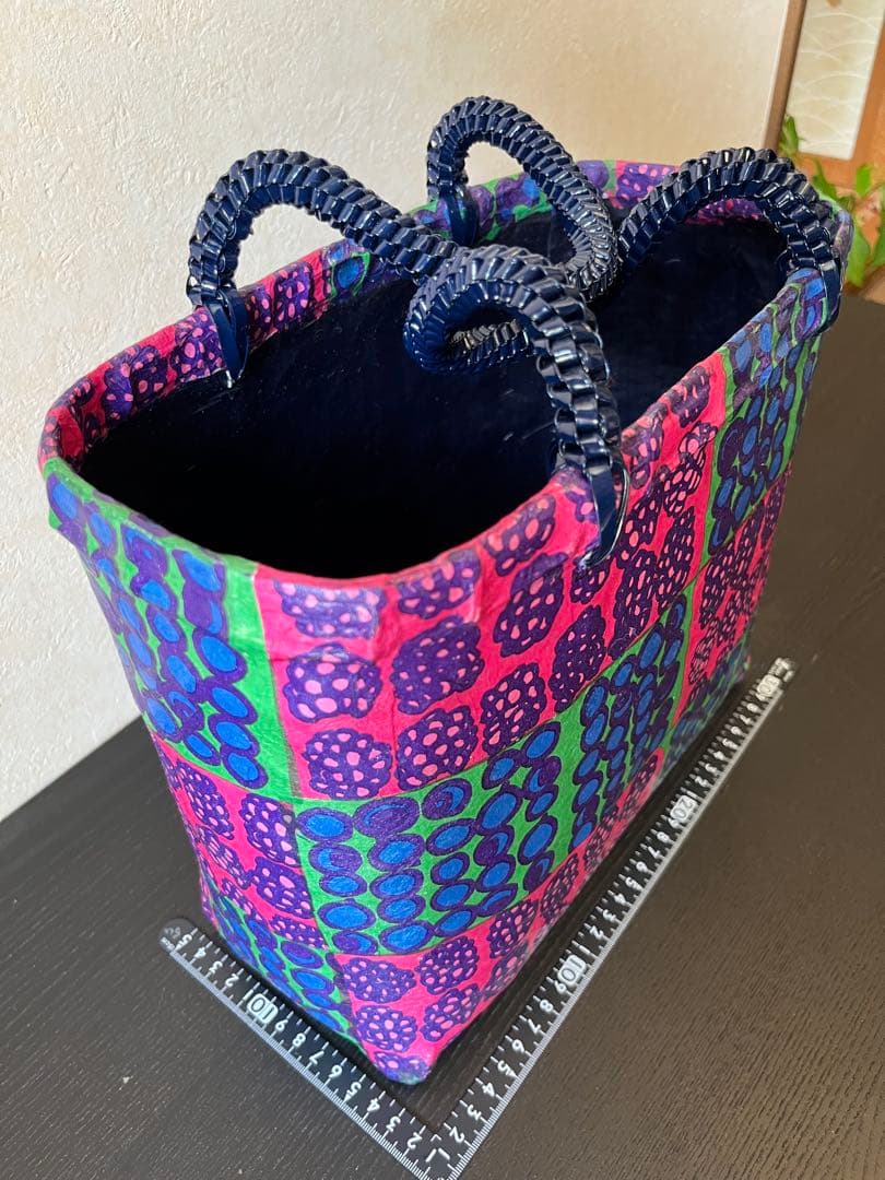 カラフルな手漉き和紙仕立てトートバッグ