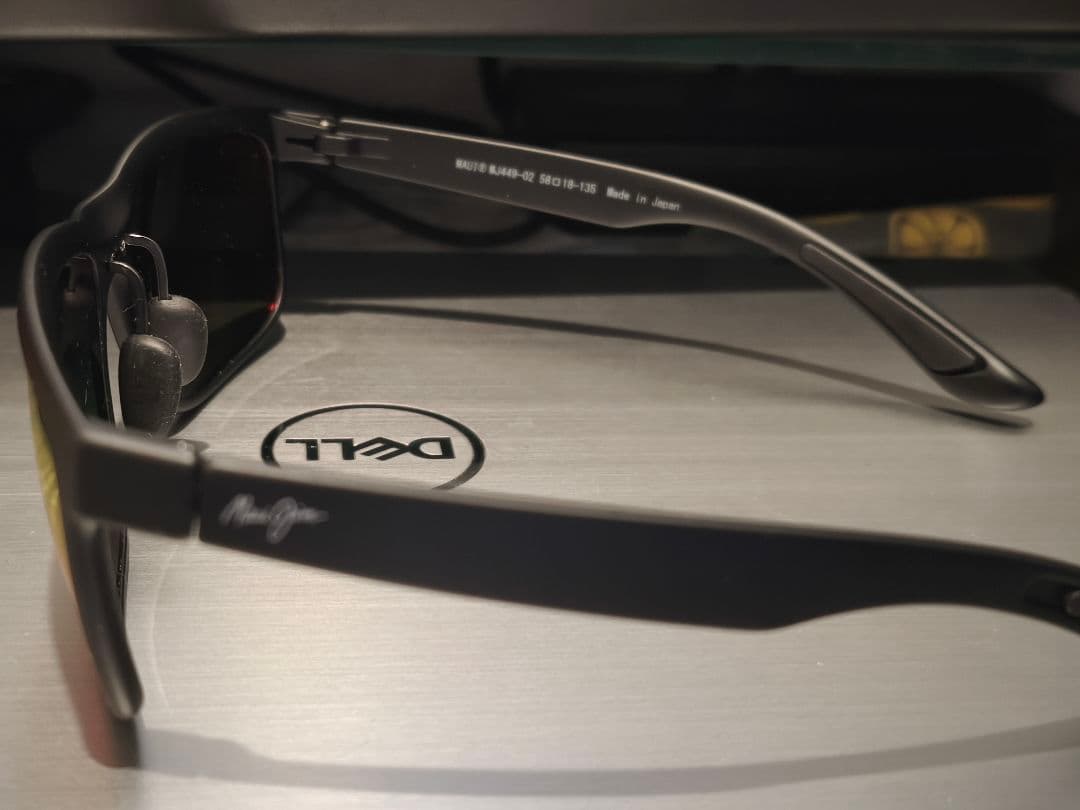 美品　Maui Jim　HUELO　サングラス　ミラー・偏光レンズ　ブラック