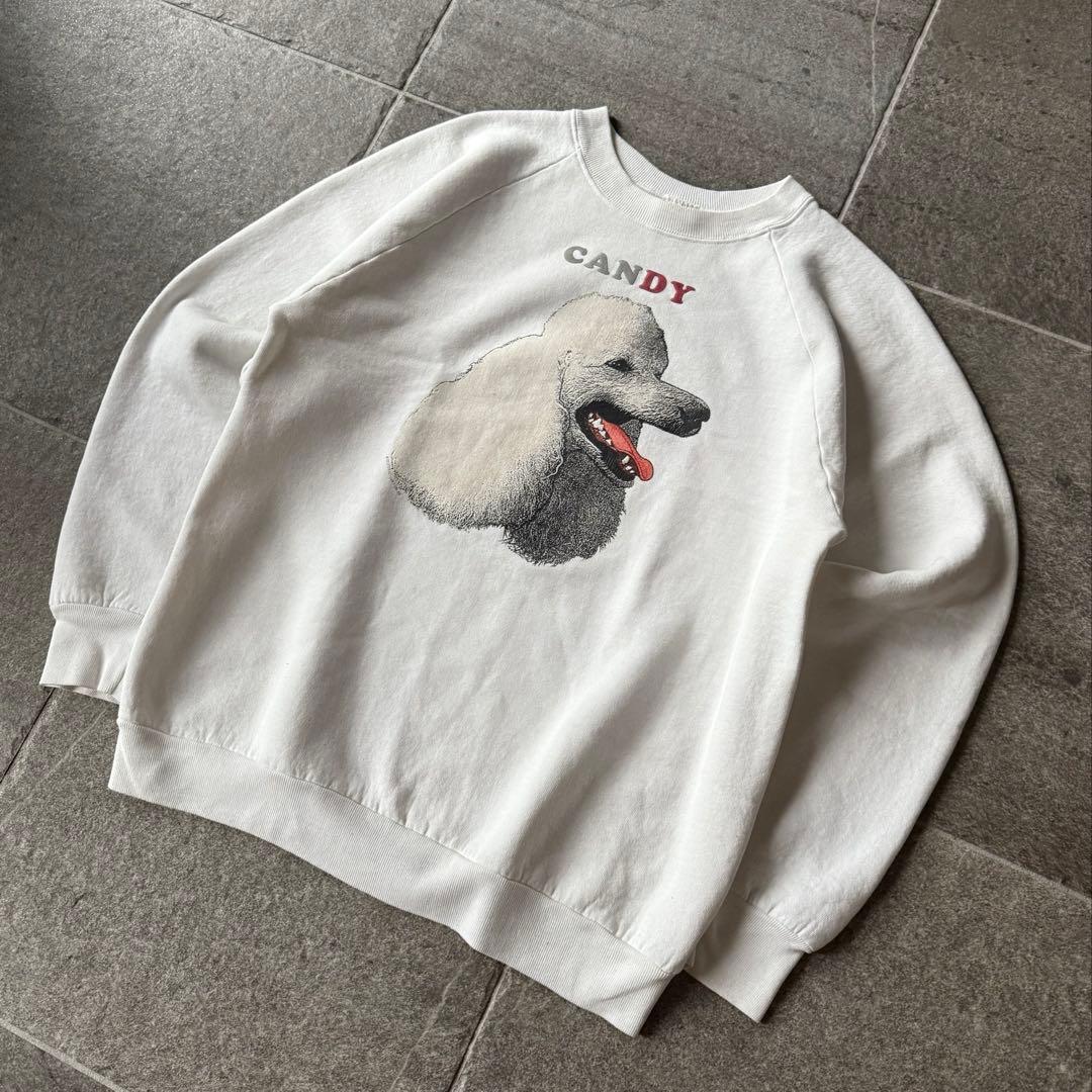 90s usa製 犬 スウェット L-size