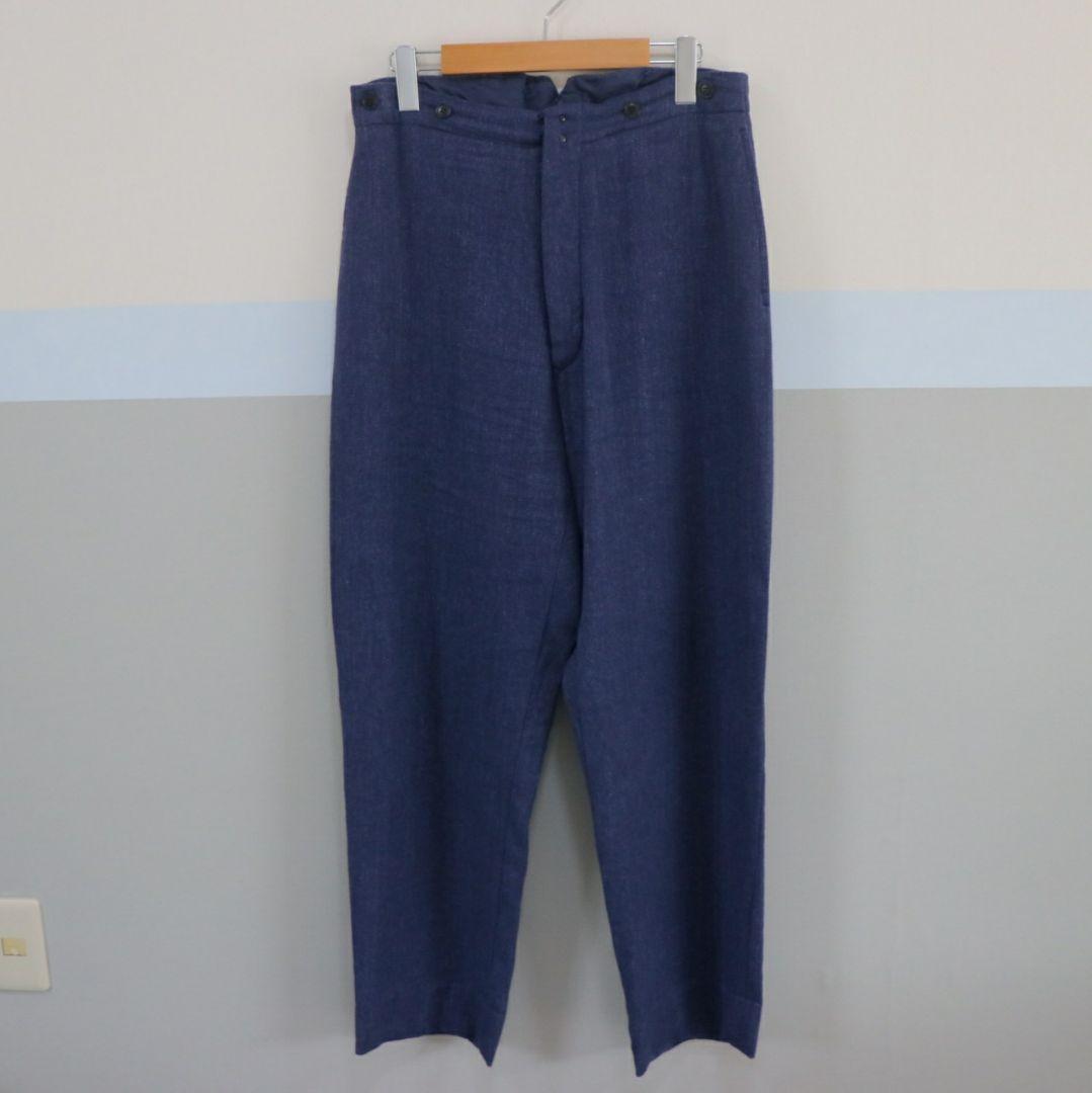 COMOLI 21SS フレンチブルー バックストラップパンツ サイズ2