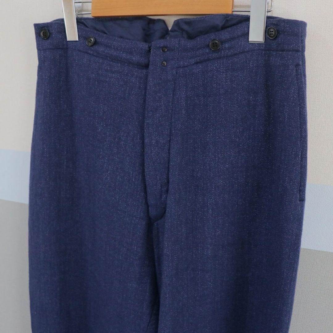 COMOLI 21SS フレンチブルー バックストラップパンツ サイズ2