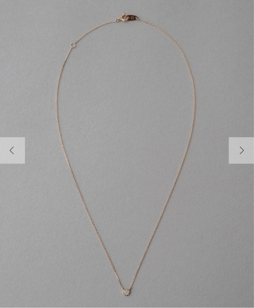 ete K10MPG ブリリアント ダイヤモンド ネックレス ピンクゴールド