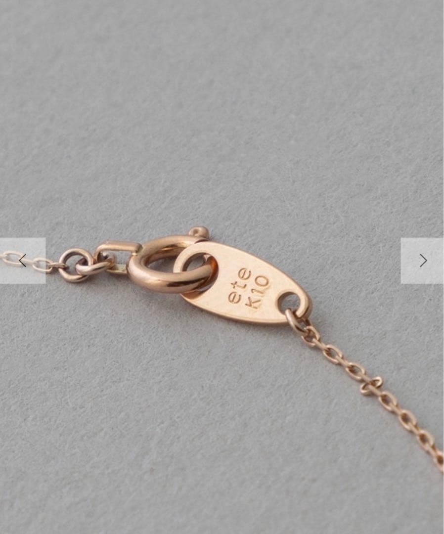 ete K10MPG ブリリアント ダイヤモンド ネックレス ピンクゴールド