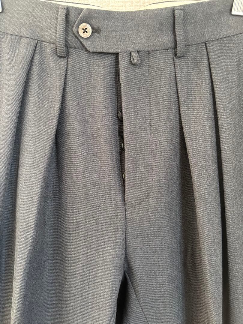 【NEAT】ニート　TW サージ　テーパードスラックス　ダークグレー　48