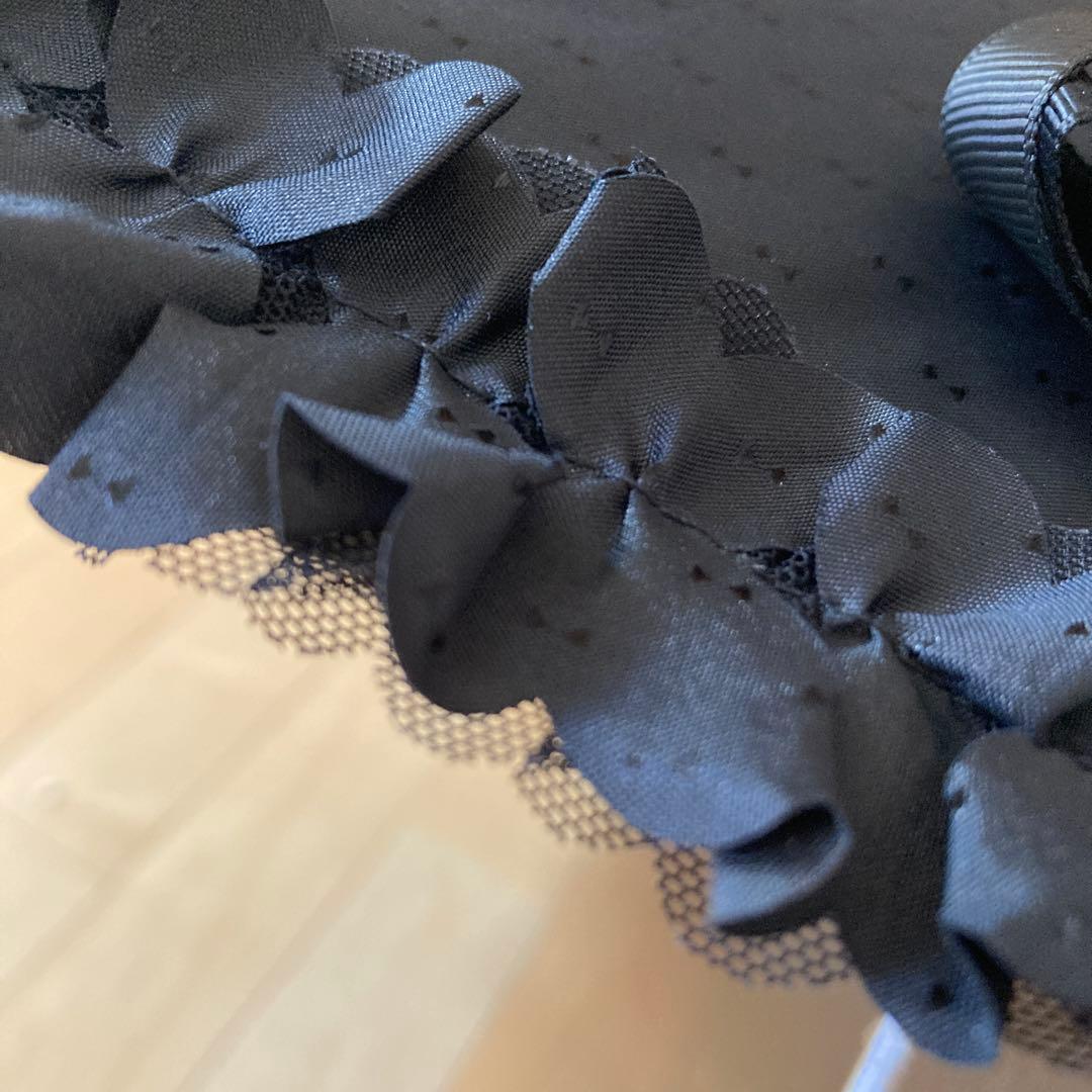 ランバンオンブルー　持ち手付き　晴雨兼用日傘　ブラック