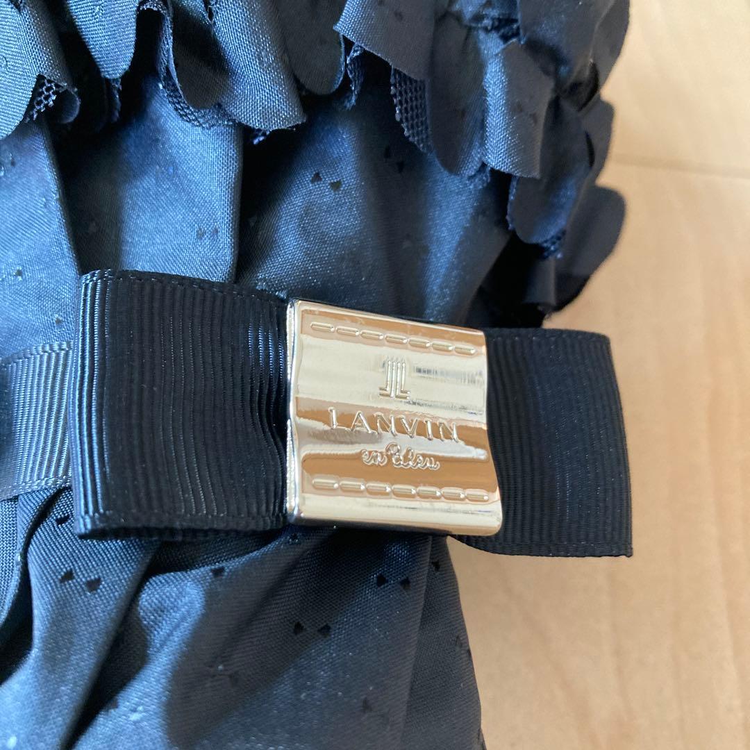 ランバンオンブルー　持ち手付き　晴雨兼用日傘　ブラック