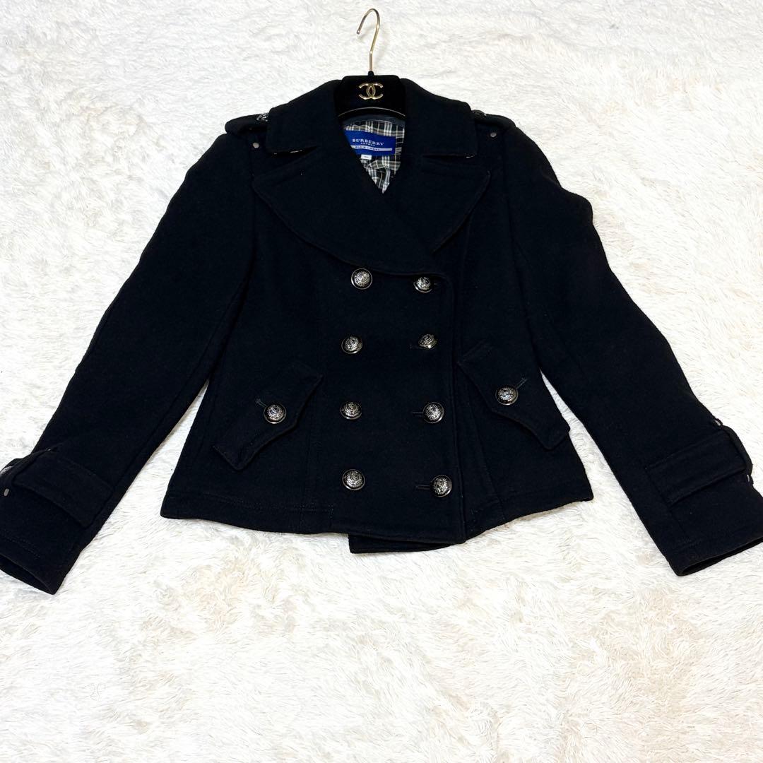 BURBERRY BLUE LABEL ピーコート 36号 y2k グランジ
