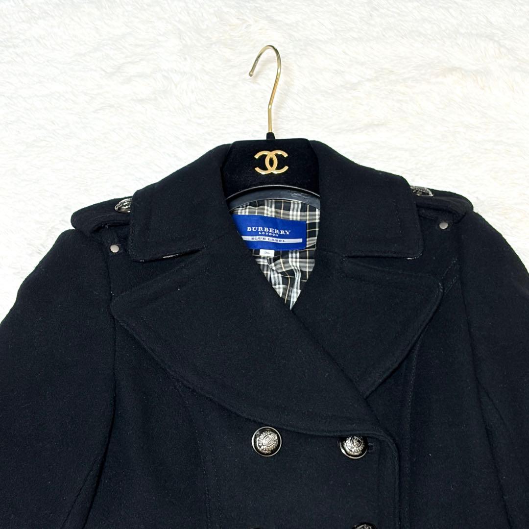 BURBERRY BLUE LABEL ピーコート 36号 y2k グランジ