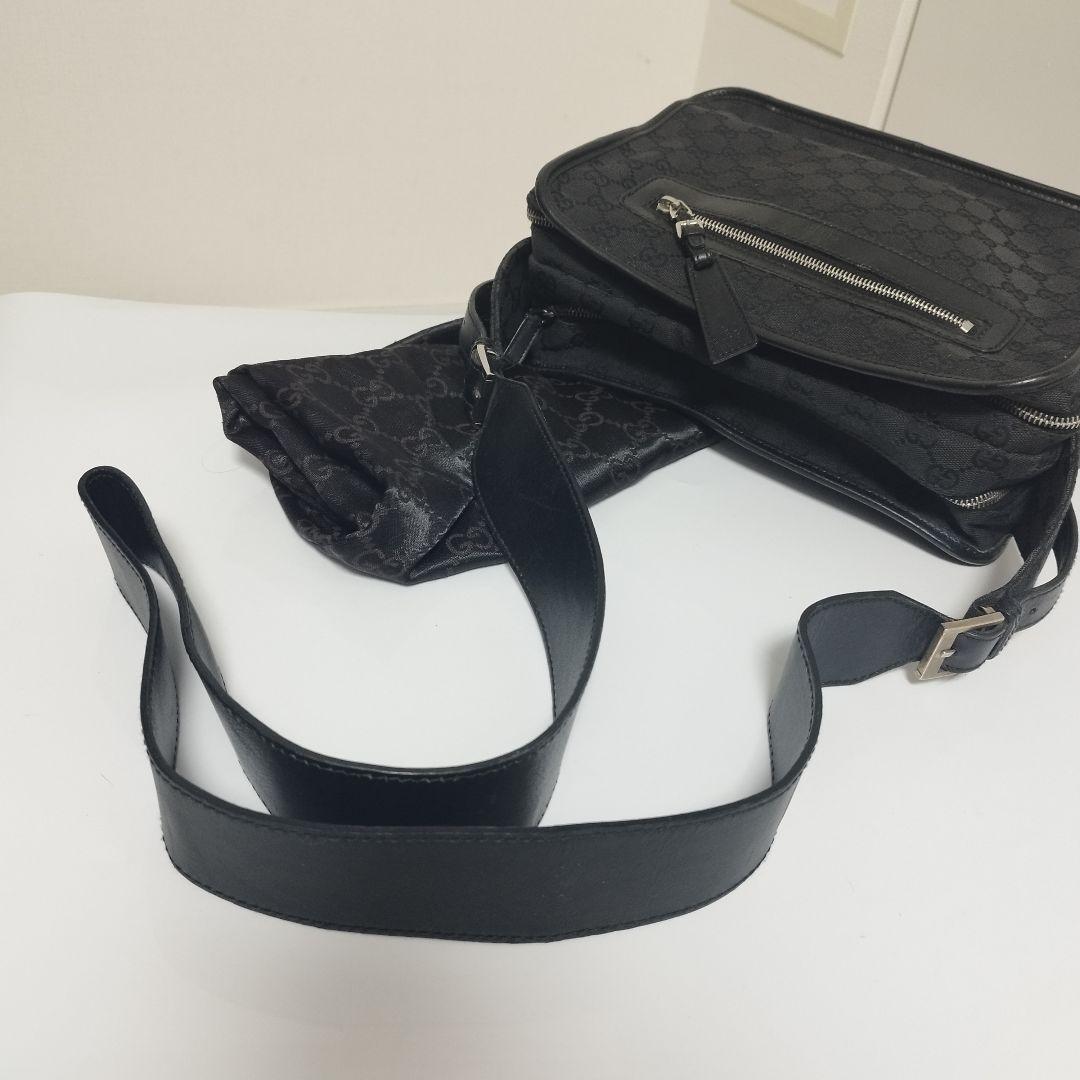 美品☆　グッチ　GGキャンバス　ショルダーバッグ　カメラバッグ　クロスボディ