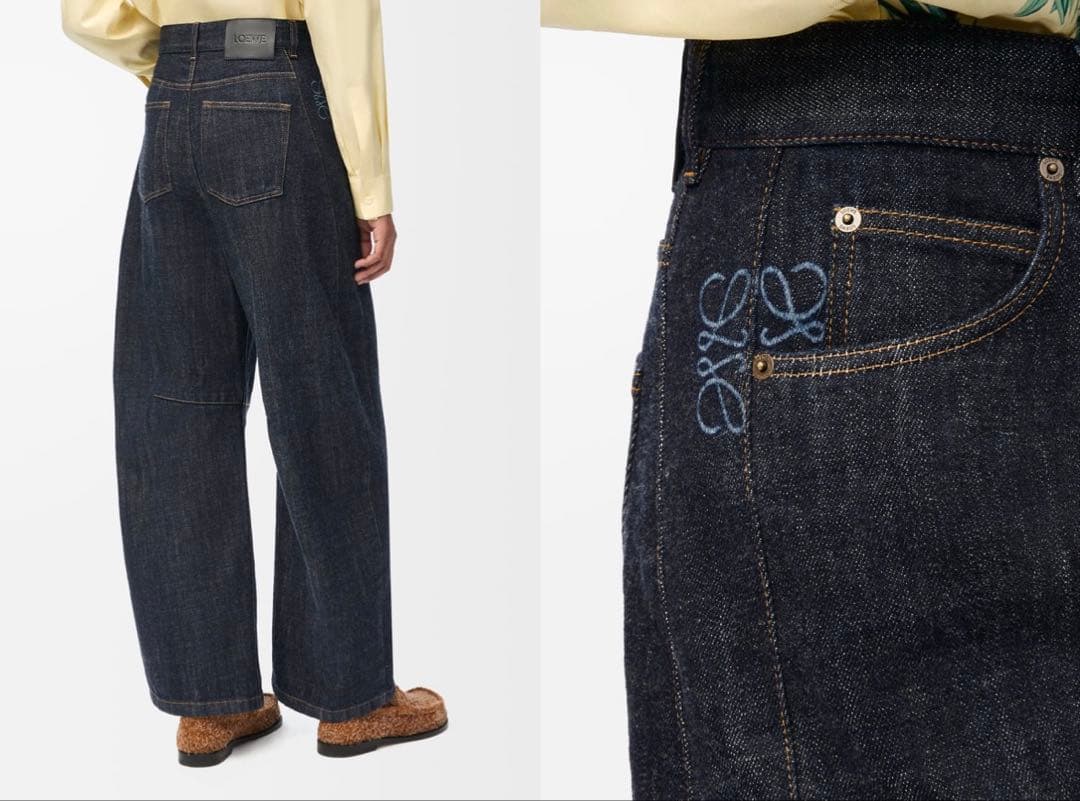 LOEWE ロエベ アナグラム バレルデニム 38