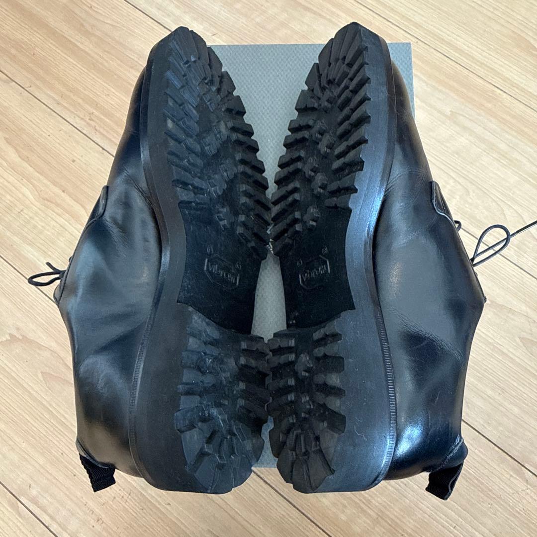 WH ダブルエイチ　ブラック プレーントゥ　ビジネスシューズ