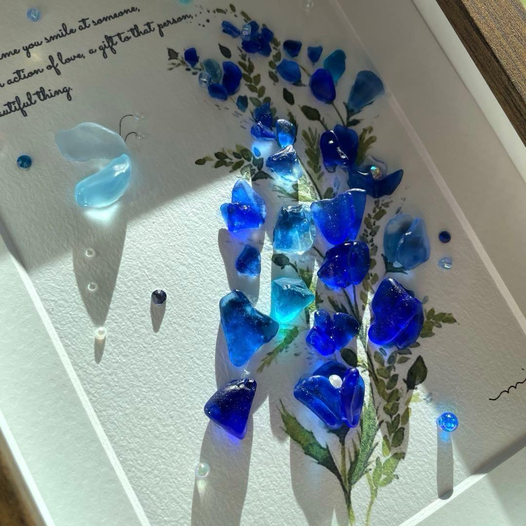 シーグラスアート　葵〜美しく〜