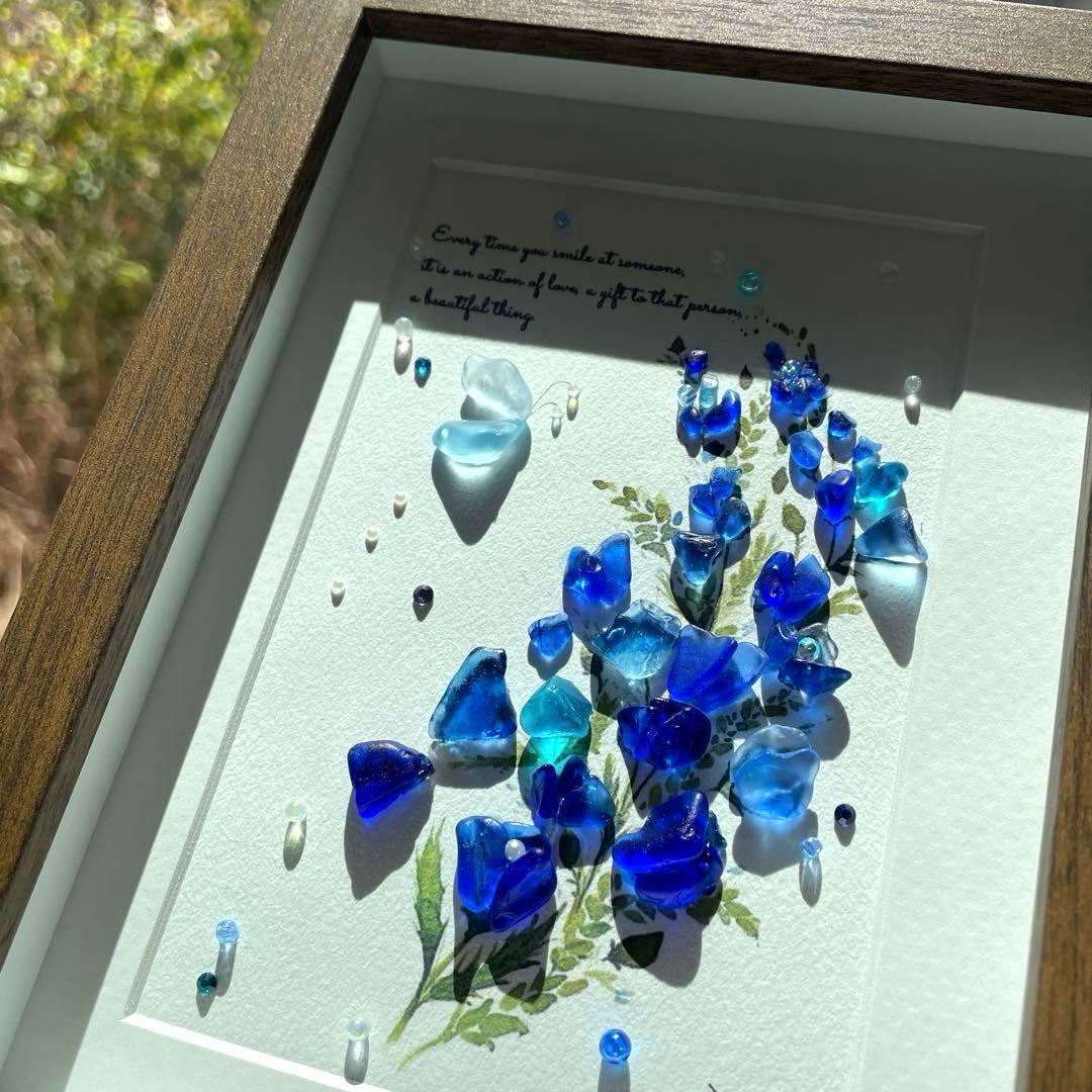 シーグラスアート　葵〜美しく〜