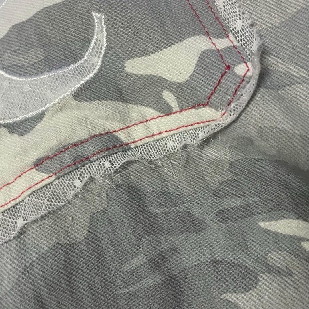 cherryquiri レースカーゴパンツ camo カモ 迷彩柄 リボン付き
