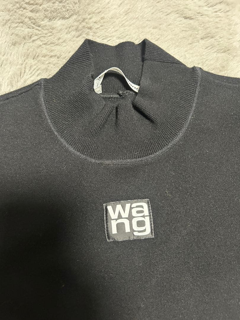 アレキサンダーワンブラックハイネックタイトミニワンピース