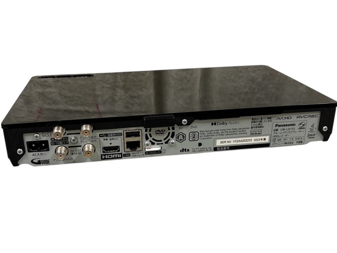 中古 Panasonic UN-LD11S ブルーレイプレーヤーHDDレコーダー