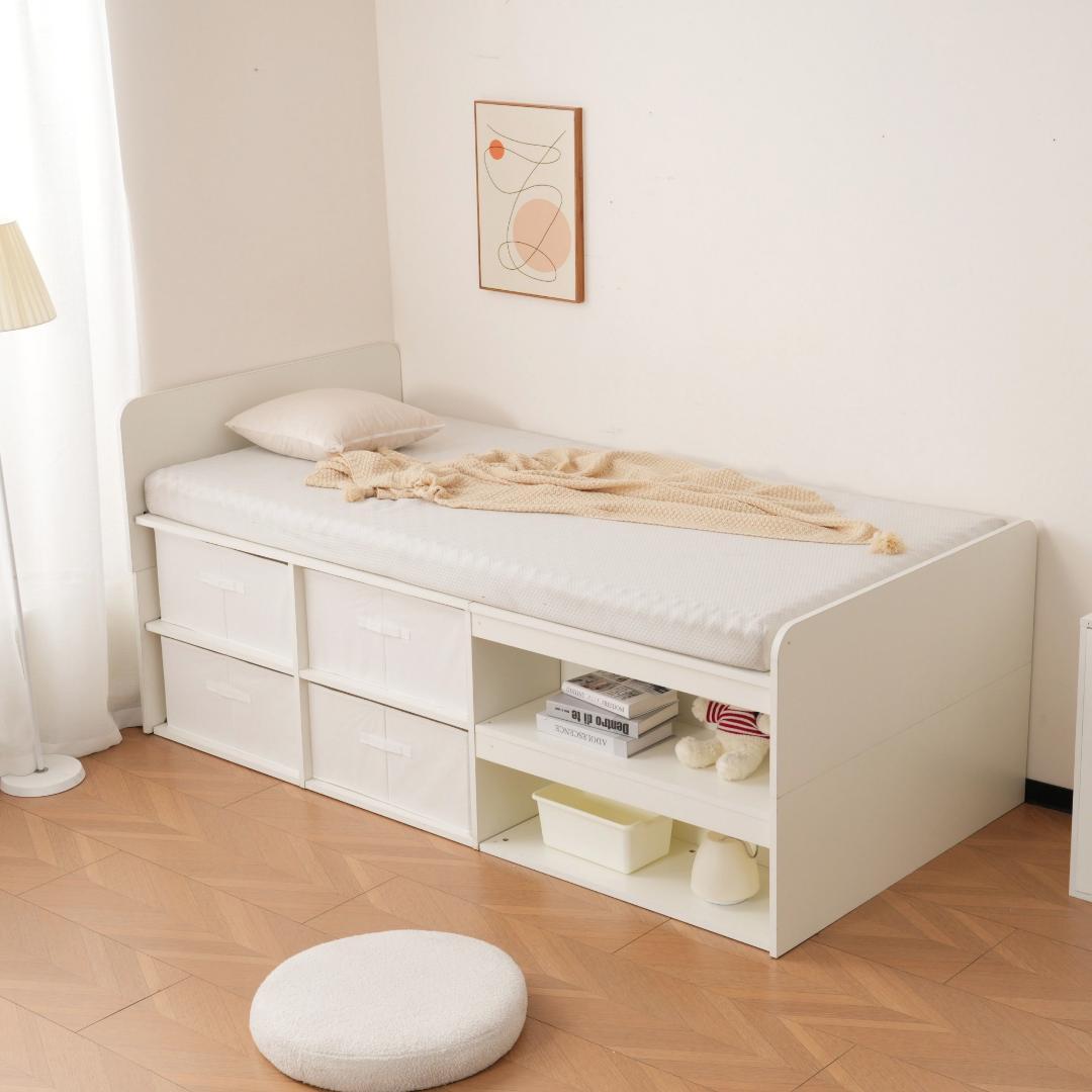 S ベッドフレーム シングル シングルベッド 高いベッドシングル荷重約200kg