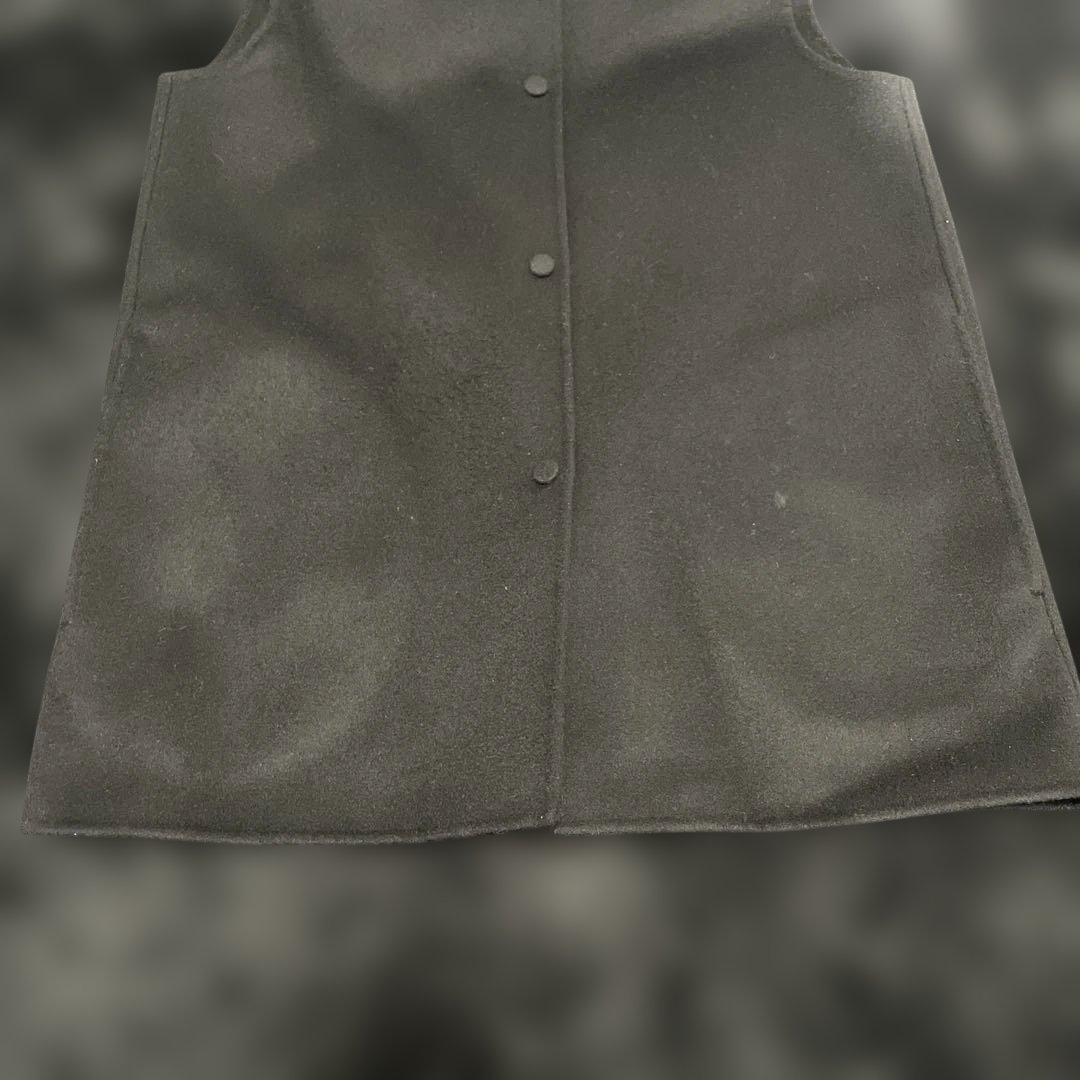 Theory フード付きベスト ブラックsサイズ