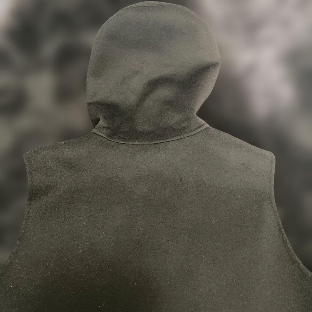 Theory フード付きベスト ブラックsサイズ