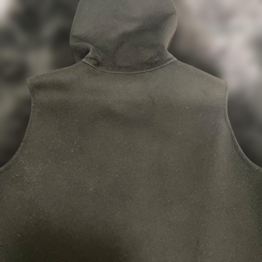 Theory フード付きベスト ブラックsサイズ