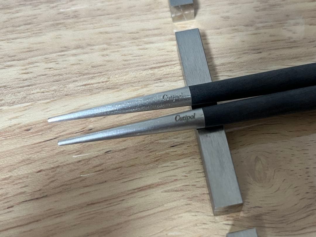 3セット　クチポール　ゴア　ブラック　箸　箸置き　新品 : 素人保管品