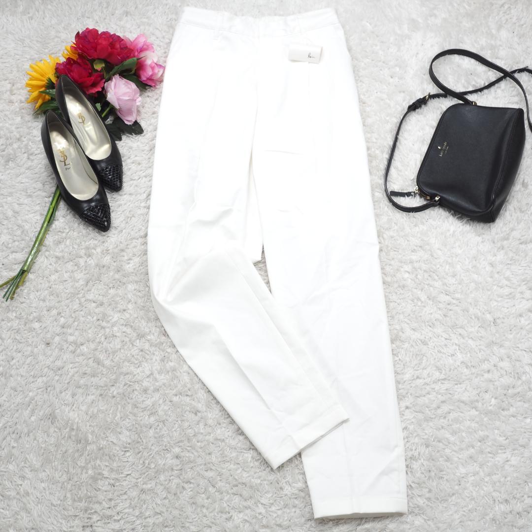 H398*極美品☆井川遥☆loin. ロワン☆コットン☆パンツ☆白ホワイト38.