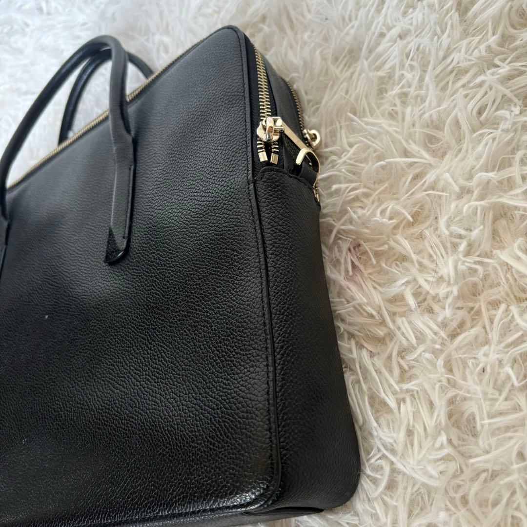 極美品　ケイトスペード　バイカラーレザーバッグ　3way A4 書類　仕事