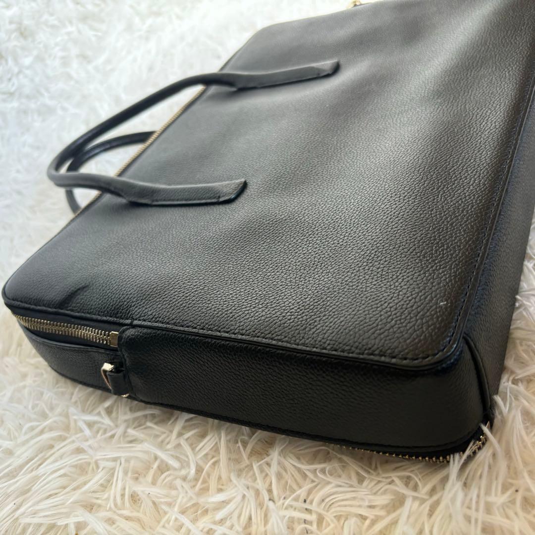 極美品　ケイトスペード　バイカラーレザーバッグ　3way A4 書類　仕事