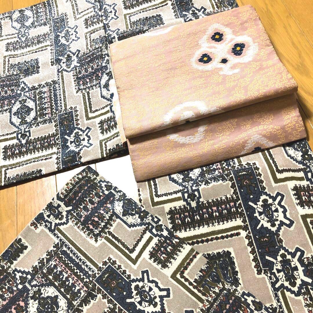 TIME SALE❤️アンティーク　正絹　マジョリカお召し　プリンセスゴシック￼