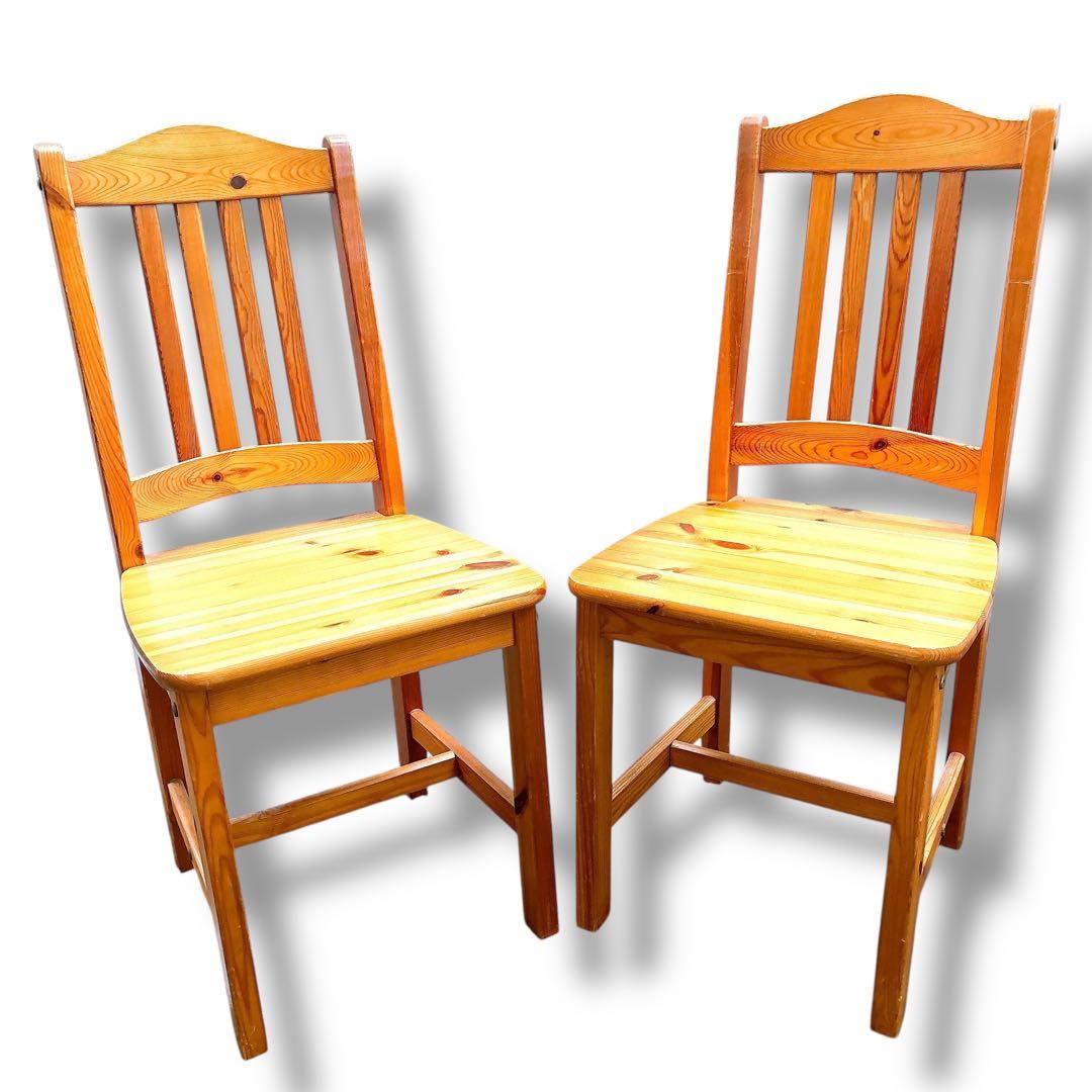 木製 チェア ダイニング椅子 2脚セット ナチュラル 北欧風 インテリア