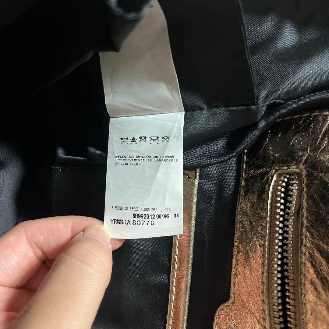 Galliano ジョン・ガリアーノ 新聞柄 ボストンバッグ クロコ型押し風