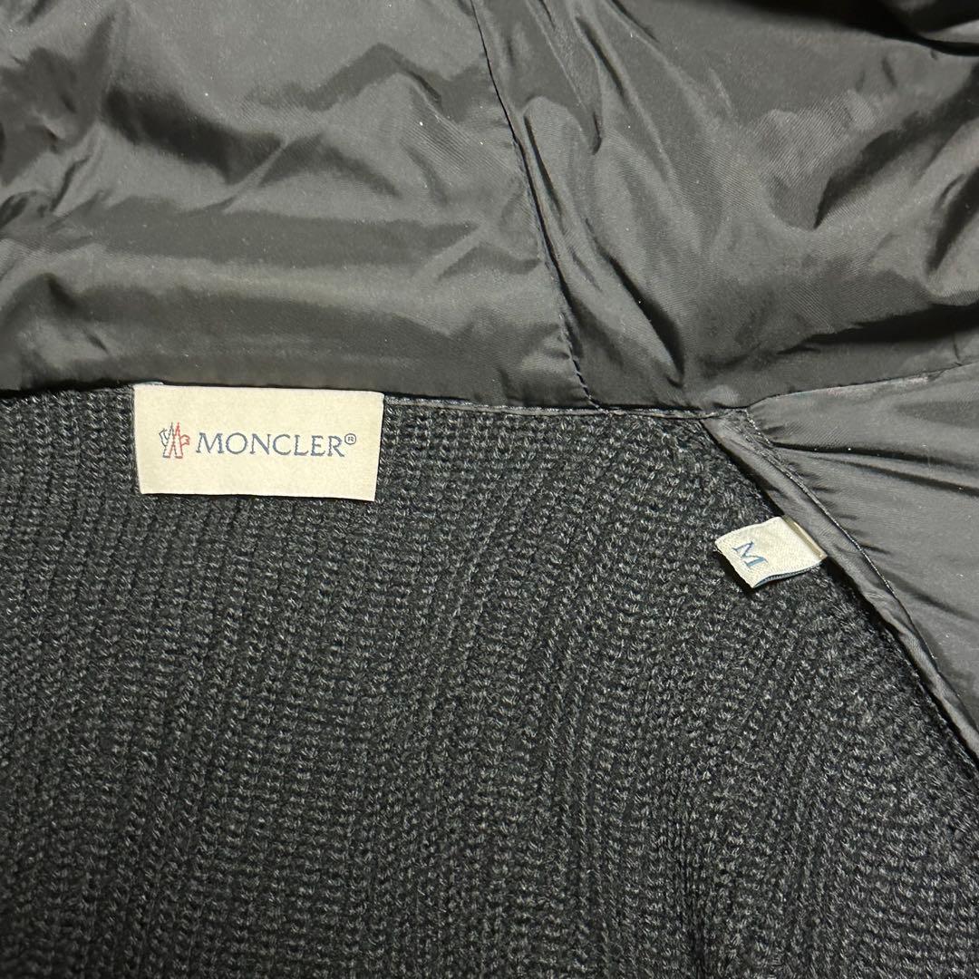 けいろくさま　モンクレール ハイブリッドダウン カーディガン マグリア 黒 M