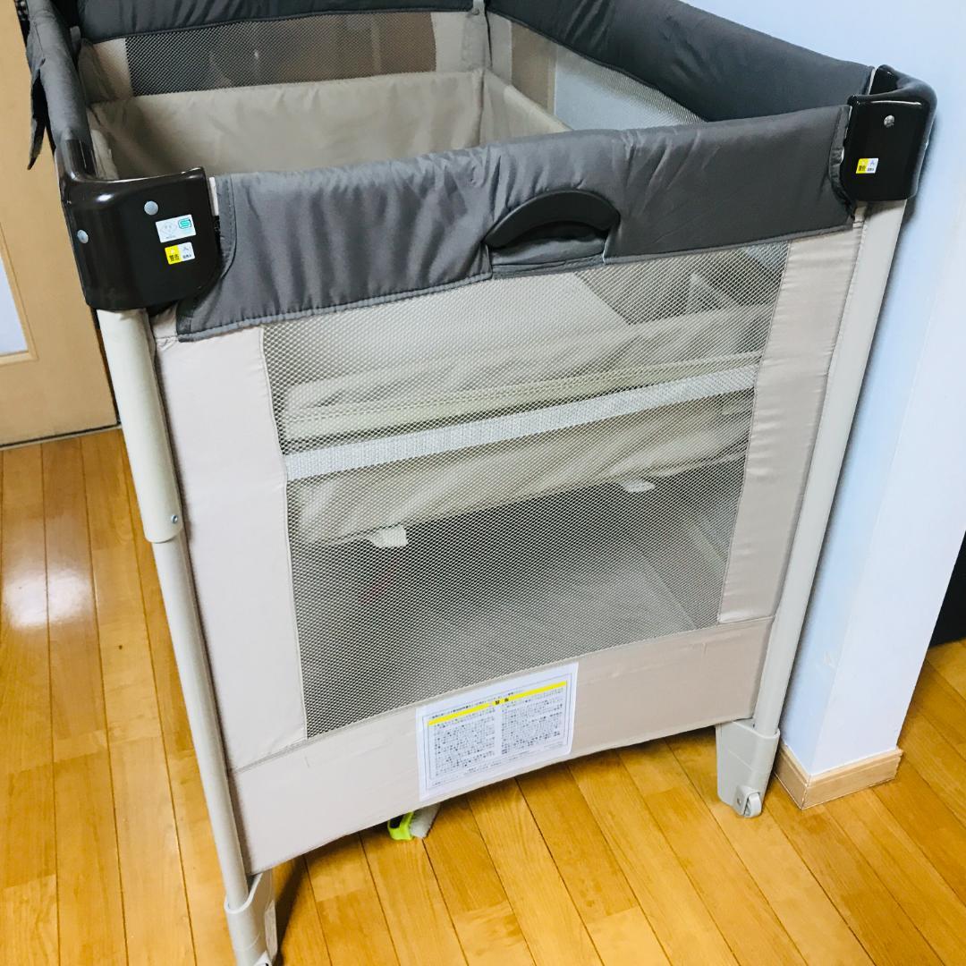 【匿名配送、送料無料】アップリカ ココネルエアー ベビーベッド ココア