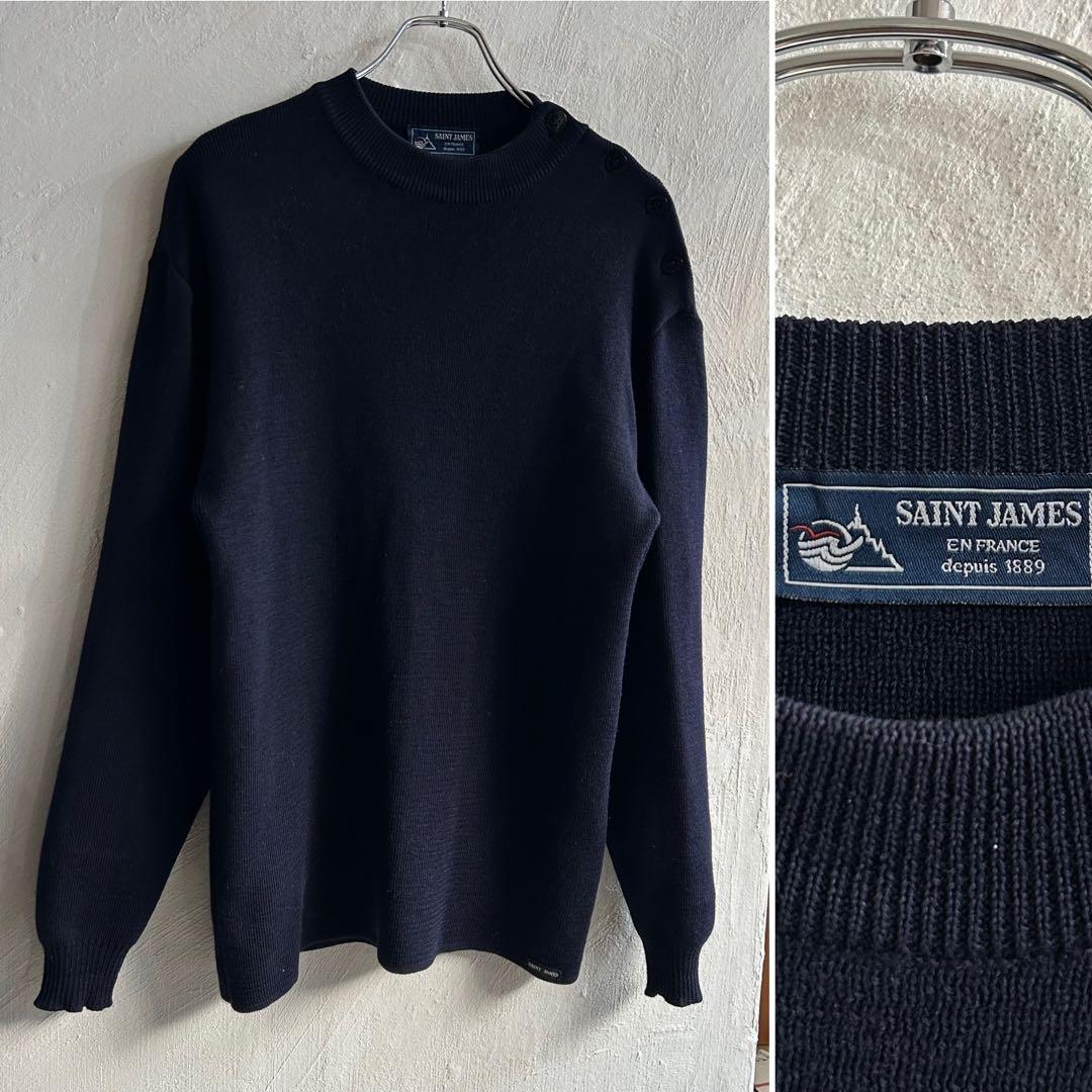 90S フランス製 SAINT JAMES ニット CANCALE ネイビー