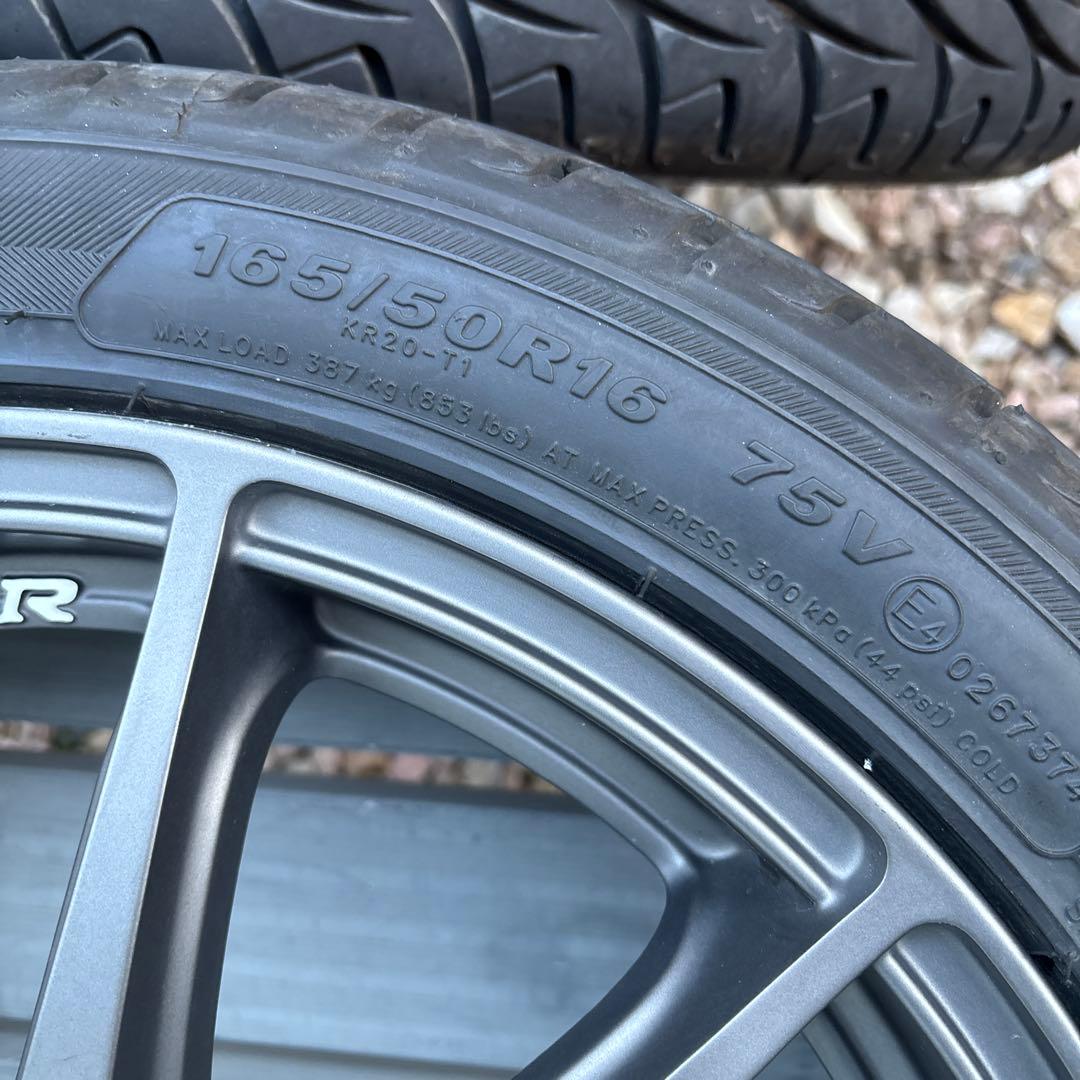 タイヤ・ホイール 16X5J HOT STUFF CSR, 165/50R16 KR20