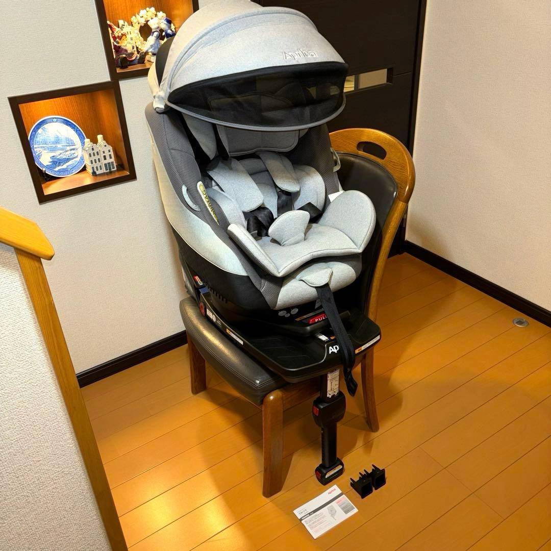 Aprica クルリラ チャイルドシート 新生児 ISOFIX グレー