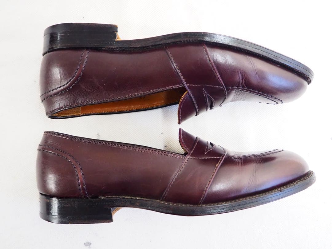 靴 Alden 683 Burgundy Full Strap Slip-On