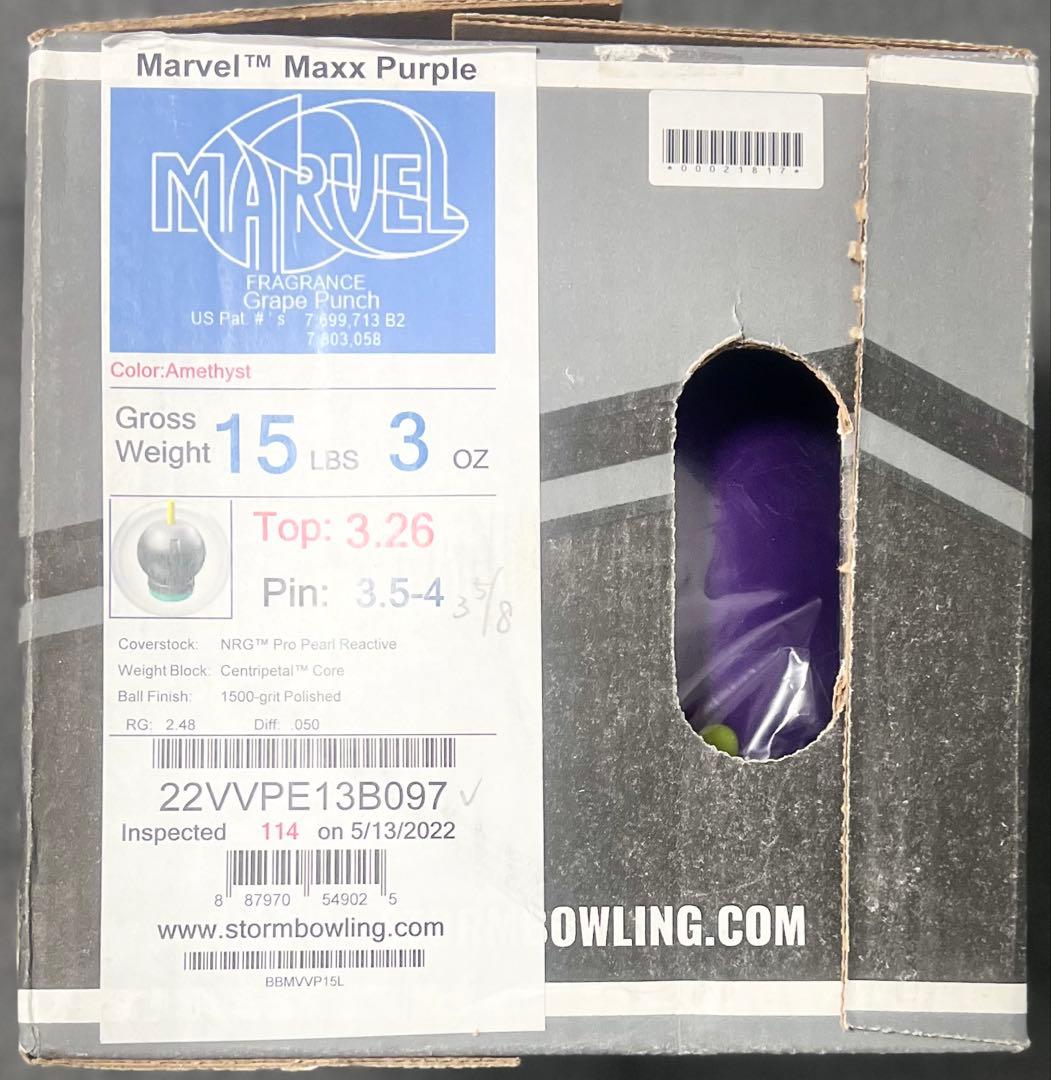 ★名球マーベルマックスパープルパール★15ポンド新品★ストーム★