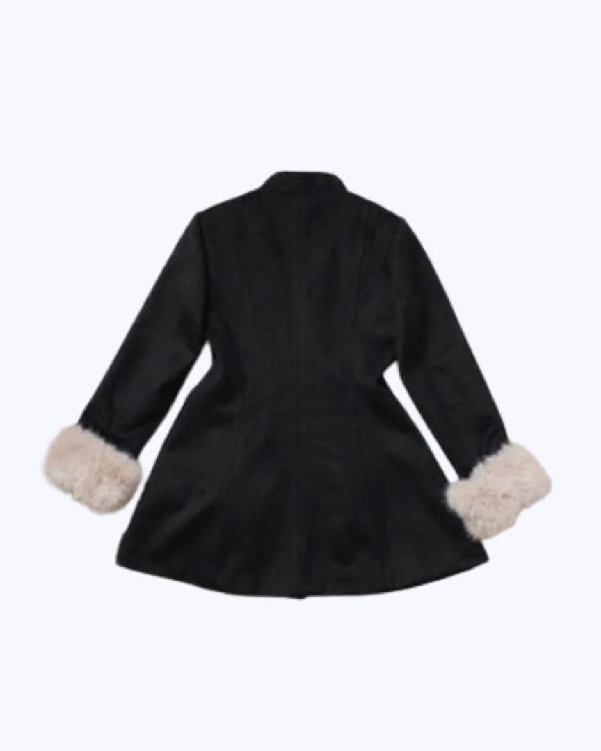 Treat Ürself Muse fur flare coat（black）