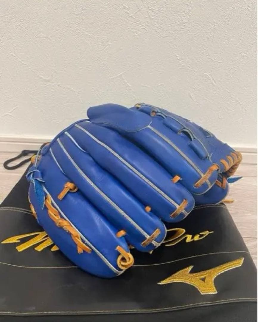 ミズノプロ 軟式野球グローブ 青