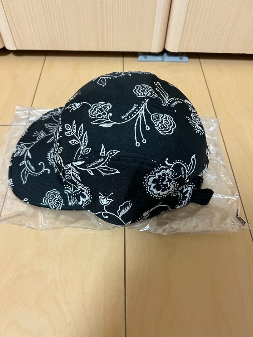 帽子 Supreme Floral Jacquard Camp Cap black