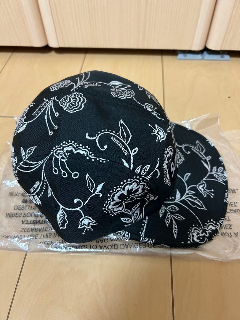 帽子 Supreme Floral Jacquard Camp Cap black